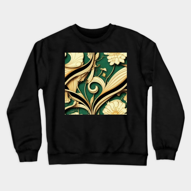 Art Nouveau floral pattern, model 16 Crewneck Sweatshirt by Endless-Designs